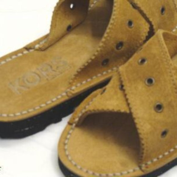 Michael Kors Suede Slides Sandals NIB 8.5 Spain - Picture 5 of 15